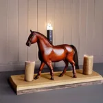 Painted Wooden Rocking Horse thumbnail 5
