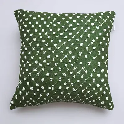 Evergreen Embroidered Cushion Cover