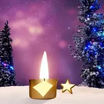 Silver Tinsel Star Tree Topper thumbnail 2