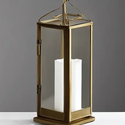 Frosted Glass Candle Lantern