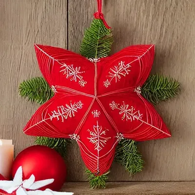 Handwoven Straw Star Ornaments