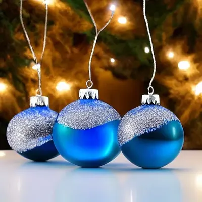 Glass Bauble Set – Midnight Blue